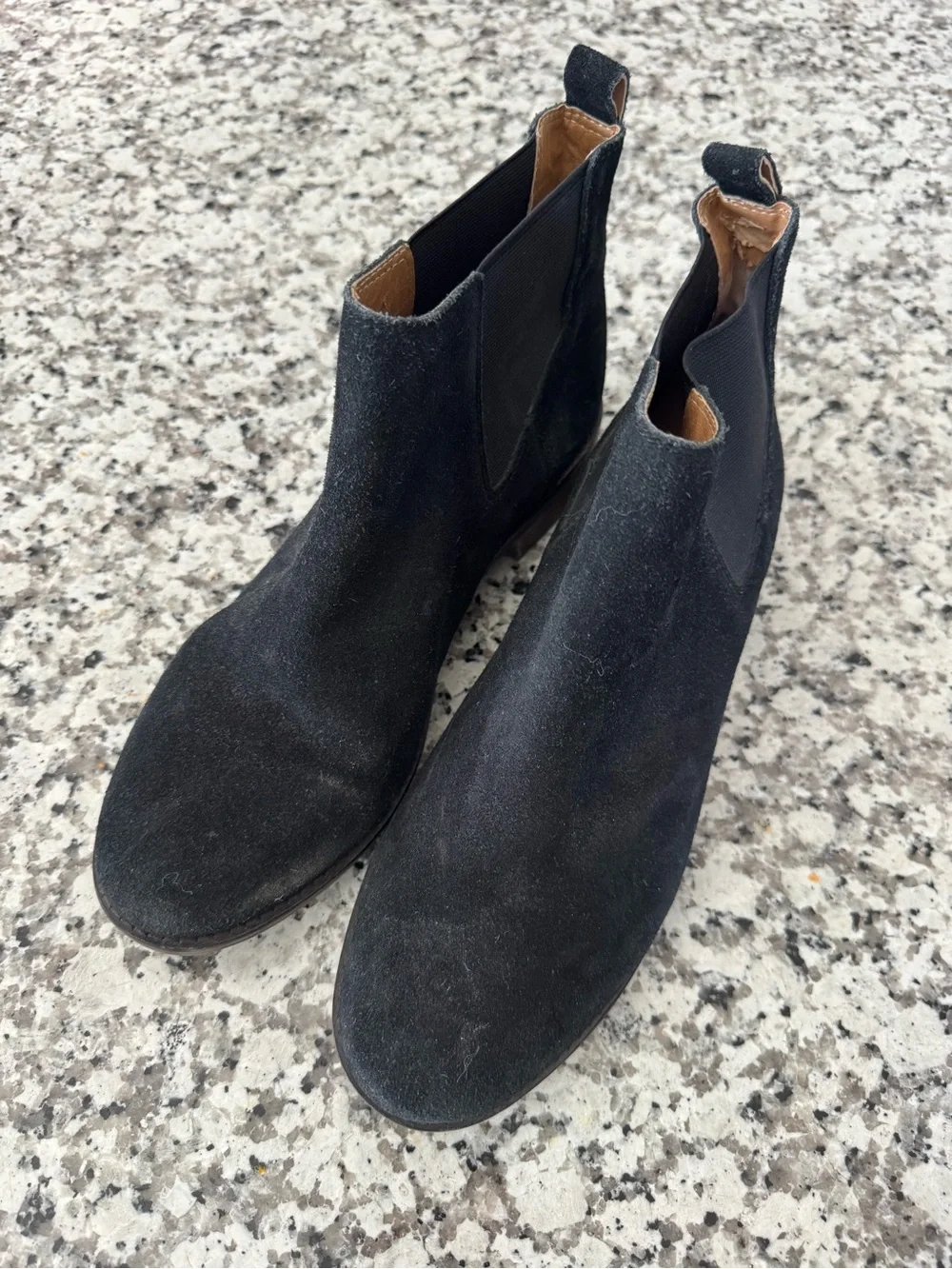 Lucky Brand Noahh Black Suede Chelsea Boots Size 10M
